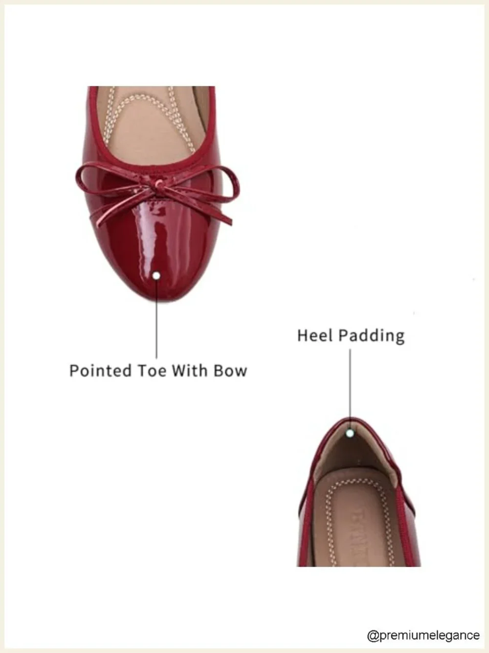 Women's Comfortable Memory Foam Ballet Flats Office Work Shoes